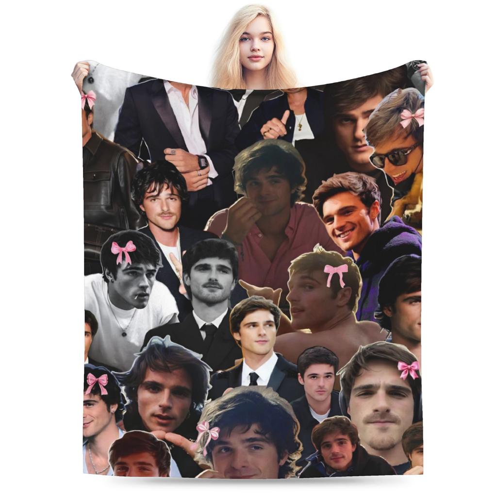 Jacob Elordi Actor Throw Blanket for Couch Soft Fuzzy Plush Blanket 50x60 Inch Multi-size Bedspreads for All Seasons