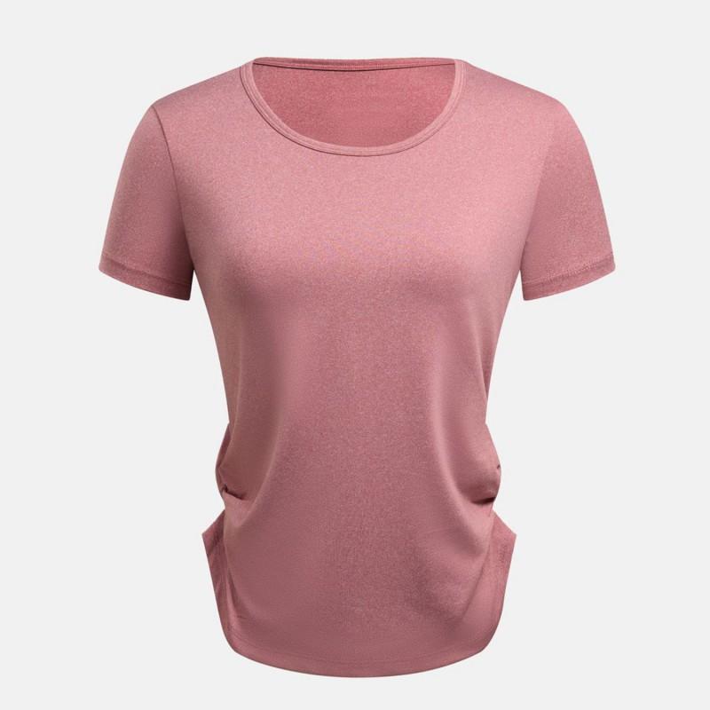 Womens Quick-Dry Short Sleeve Crop Top T-Shirt Running Gym Yoga Summer Sportswear Loose Fit
