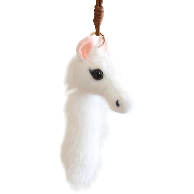 Plush Horse Toy Pendant Decoration for Office Desk and Living Room Animal Ornament Gift for Friend Family