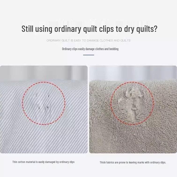 Strong Windproof Plastic Clothesline Clips for Quilts – Mark-Free and Secure