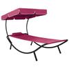 VidaXL Outdoor Daybed with Canopy and Pillow Pink 313536
