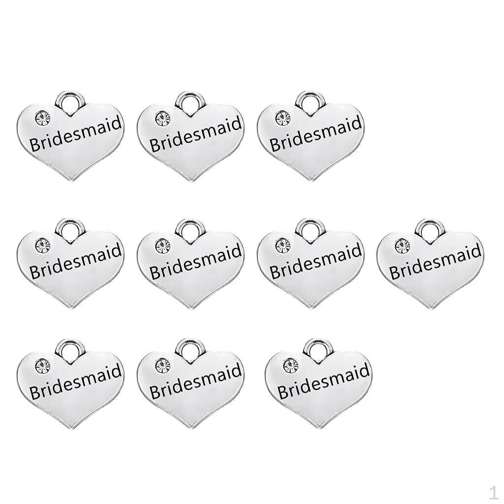 

10 Pcs Heart Charms Pendant Charm Beads Embellishment diy