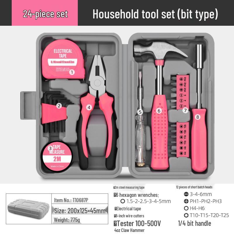 24-Piece Home Repair Tool Kit with Pliers, Wrench & Hammer – Multi-purpose Set