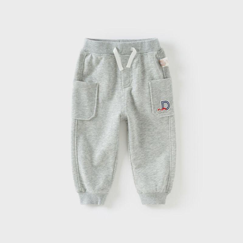 David Bella Children s Knitted Pants 2026 New Boys  Sports Pants Boys  Casual Jogger Pants Spring Season Flower Gray [Ready in Stock] 110