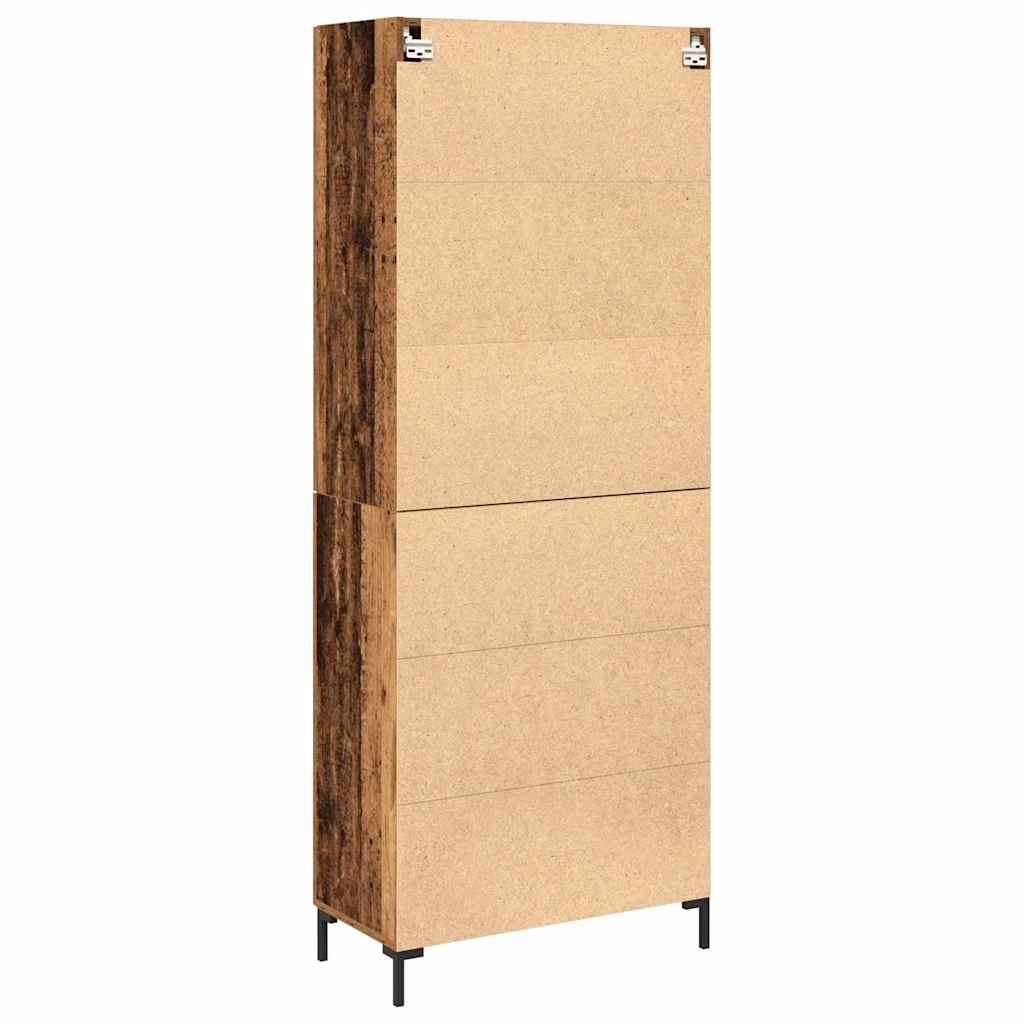 Highboard 2 stuks Gerecycled Hout 69,5 x 34 x 180 cm Spaanplaat