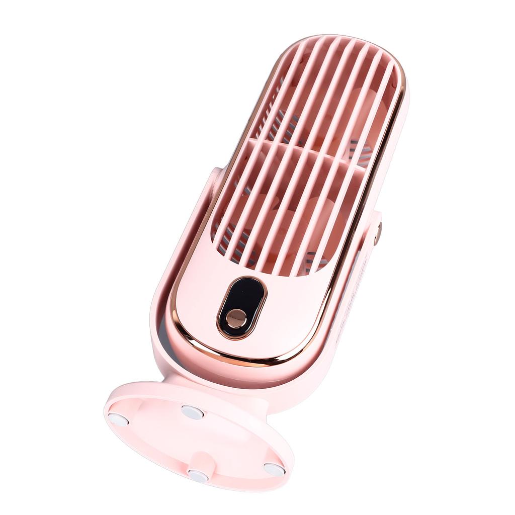 Wentylator Wieżowy Stołowy Przenośny Wtyk USB 5 Biegów Cichy Silnik Bezszczotkowy Wentylator Wieżowy do Samochodu Domu Różowy