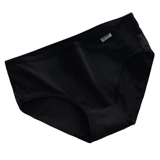 Women Underpants Lace Solid Color Breathable Mid Waist Soft Anti-septic Cotton