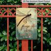 2D Flat, 1pc Vintage "Accept, Let Go, Have Faith" Dragonfly Aluminium Sign - 8"x12" Rustic Spiritual & Nature Decor, Inspirational Wall Art, Perfect