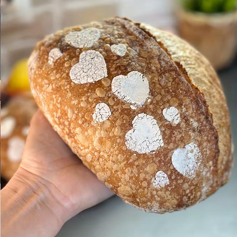 9-Piece Reusable Bread Baking Template, 5.9 X 5.9 Inches - For Artistic Decoration, Baking Decoration Template