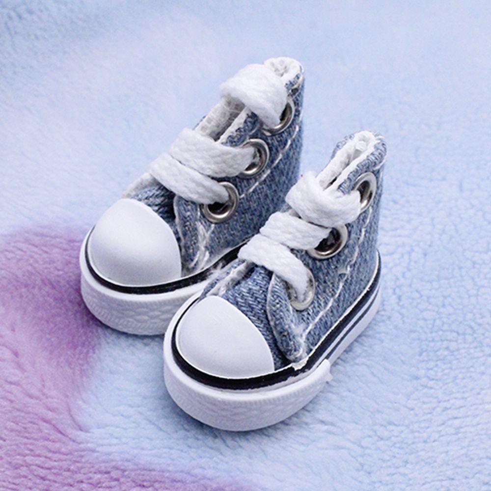 Doll Shoes 3.5CM Cute Mini Doll Shoes Denim Canvas Shoes For Doll For Toy For Doll Boots Dolls Sneakers Accessories