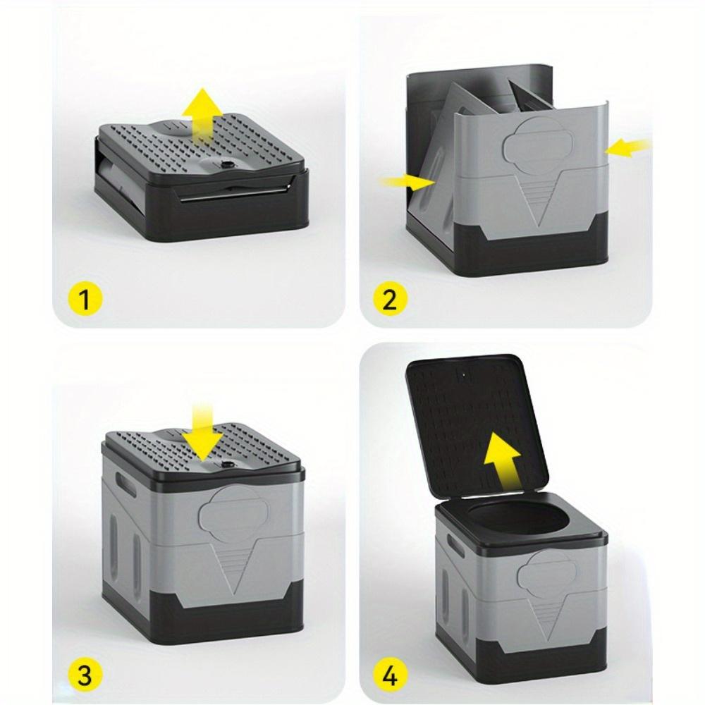 Car Folding Toilet, Portable Car Mounted Toilet, Outdoor Camping Trip, Urinal, Emergency Device On Car, Mobile Toilet