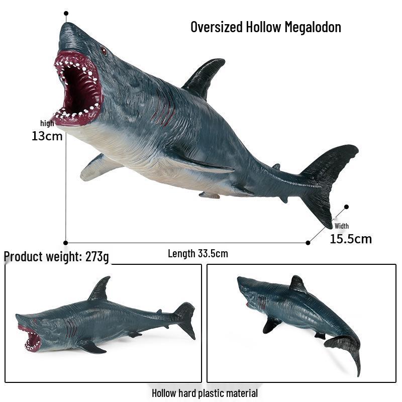 Marine Animal Simulation Model Figures: Shark, Dolphin, Hammerhead, Crab, Squid, Starfish for Kids' Education