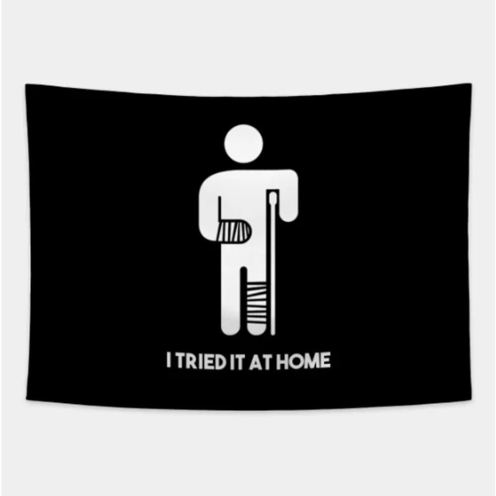 

Funny Warning Tapestry Humorous and Witty Wall Art for a Quirky Playful and Delightfully Unique Decor Statement 74x94cm(29x37in)