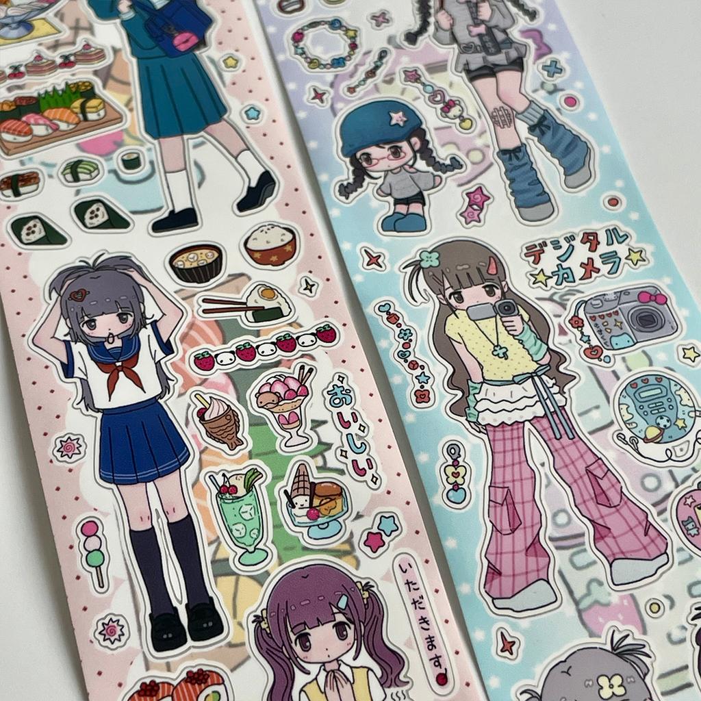35Cm Cute Tape For Scrapbooking Cute Cartoon Sticker Roll Girls' Daily Life Diy Mobile Phone Luggage Motorcycle Notebook