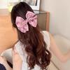 Large Satin Bow Hair Clip - High-End Korean Style for Women
