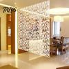 Hollow Carved Screen 5Pcs Hanging Room Divider Panel, Flower Butterfly Bird Wall Screen, Retro Square Decorative Partition Panel for Home Living
