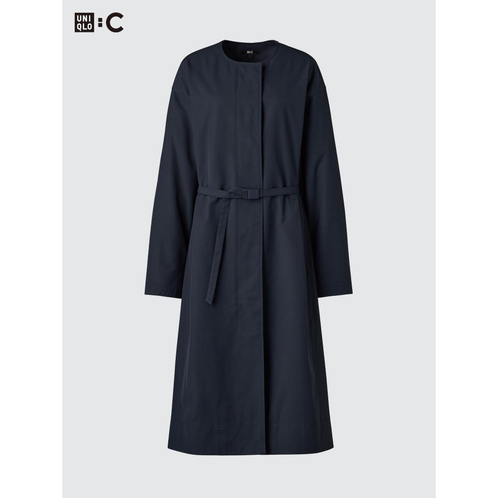 Uniqlo Japan Collarless Long Coat Relaxed Fit