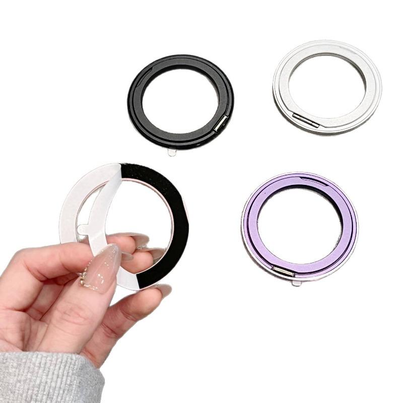 Ultra Thin Aluminum Alloy Adhesive Rotating Ring Portable Desktop Phone Holder