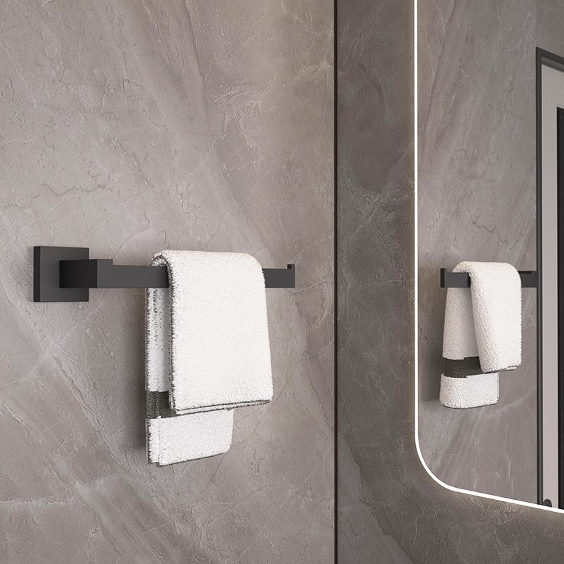 Luxury Black Bathroom Accessories Set Bathroom Hardware Set Household Hanger Towel Rack Roll Paper Rack Coat Hook Sets 4 Pcs Kit