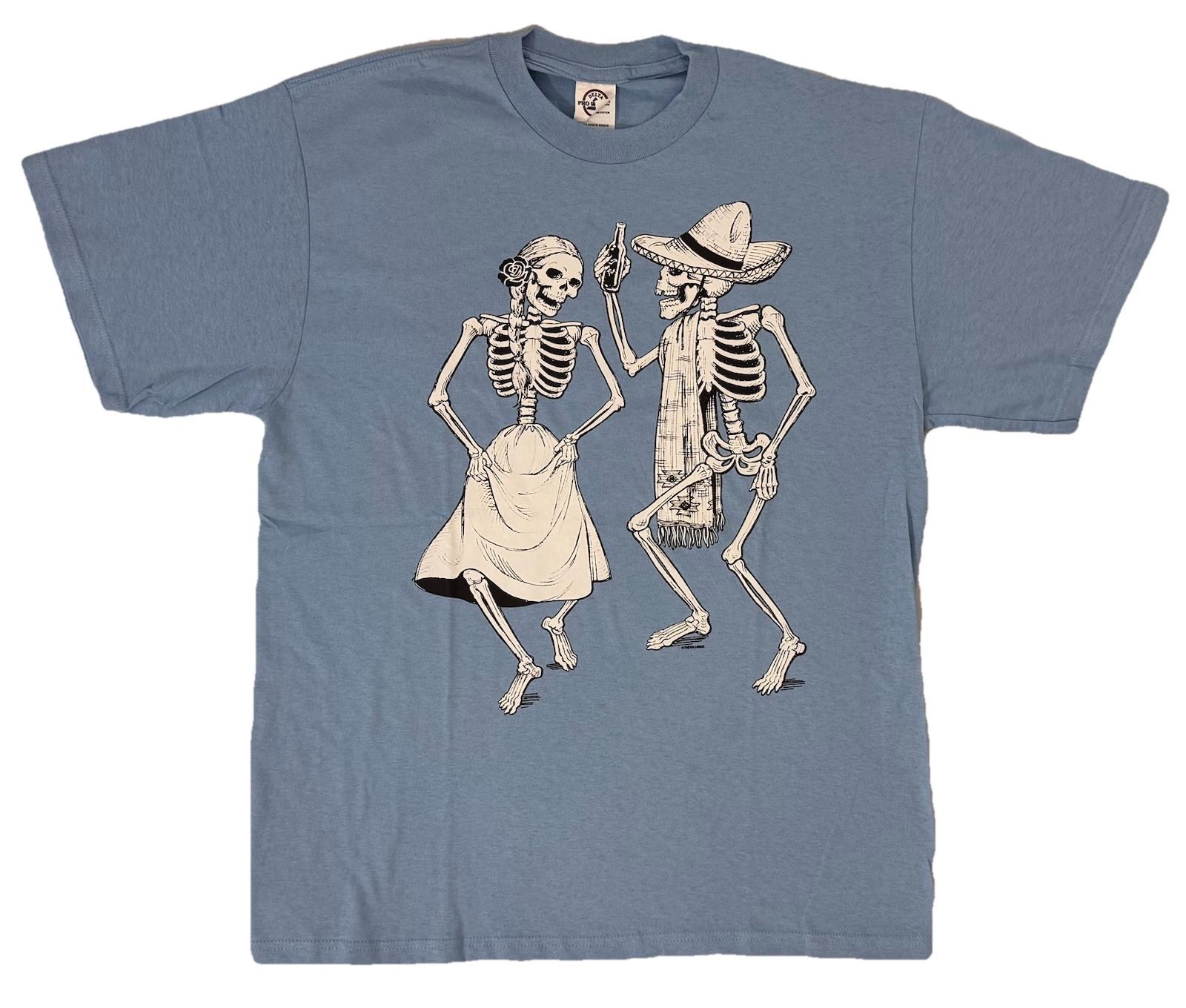 NWOT Sugar Skull Rockabilly Day of the Dead Culture Design Tshirt Size Large S разноцветный