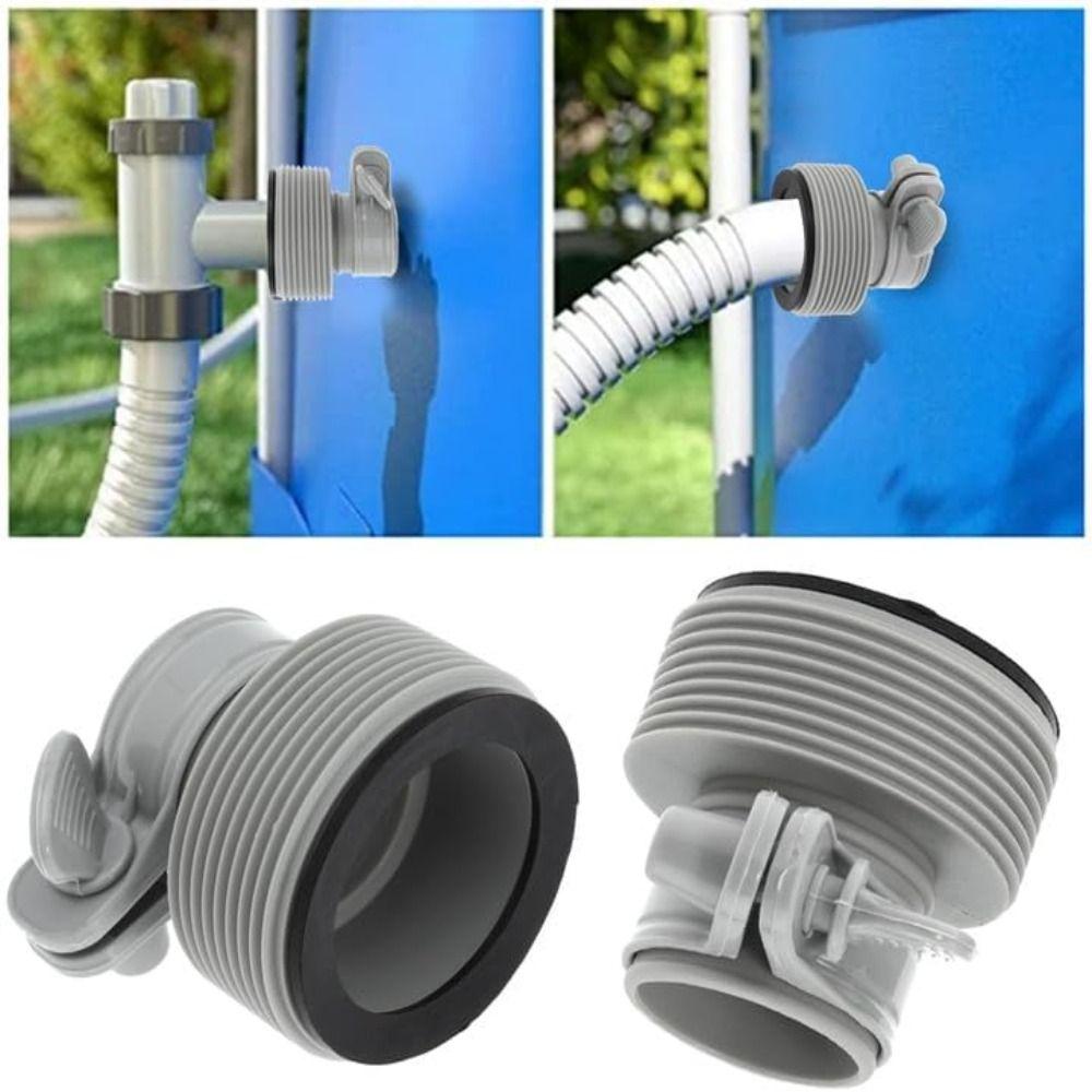 New 1.25 to 1.5 Pool Hose Adapter With Adjustment Hoop Type B Pool Hose Connector Rubber Metal Pool Filter Pumps Adapters