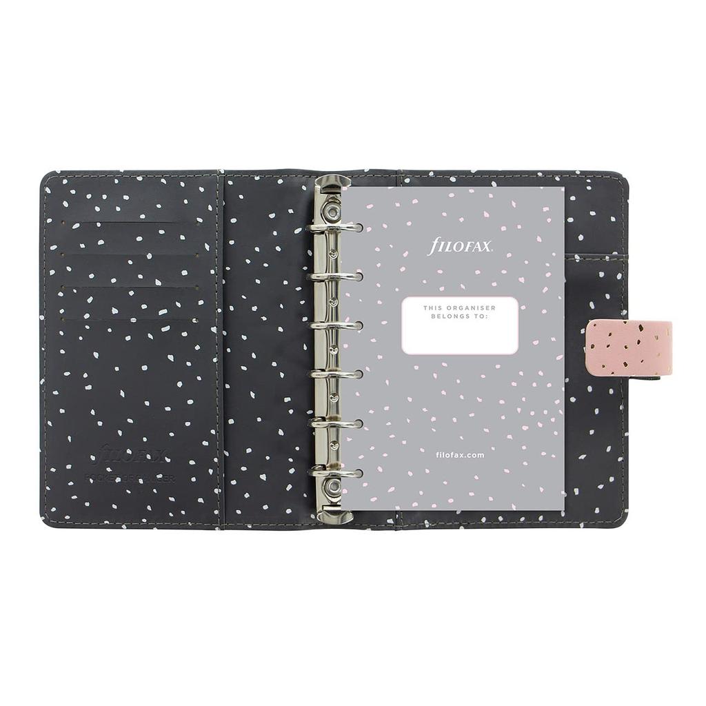 Filofax Confetti Small Rose Quartz Planner (028725), Officially Imported, Mini 6