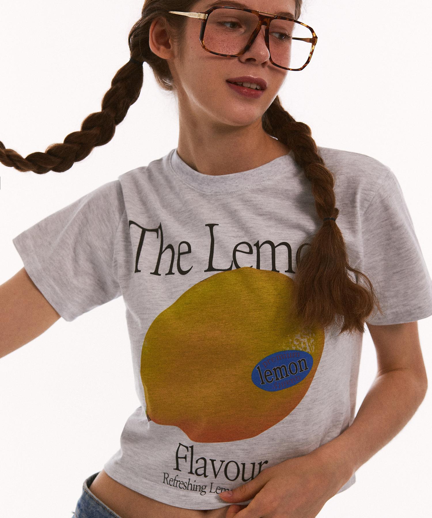 Match Glove The Lemon Flavor Crop Top (Melange) Melange/Free