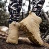 Men's Casual Tactical Boots Lightweight Side Zipper Motorcycle Boots Outdoor Fashion Boots