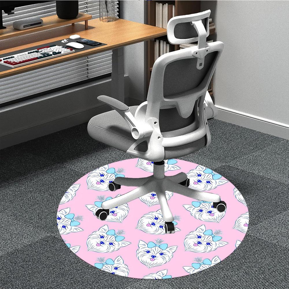 

1pc Dogs, Pink Carpet for Office, Non-slip, Soft and Durable Office Rug, Perfect for Office yy260128040 80cm by 80cm