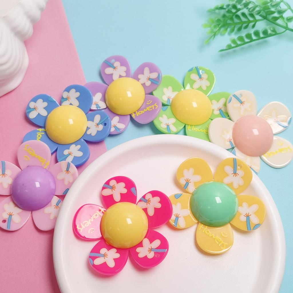 100pcs Flowers Slime Charms Scrapbooking Phone Case Decoration DIY Crafts Jewelry Making Accessories Girls Shoes Decorations
