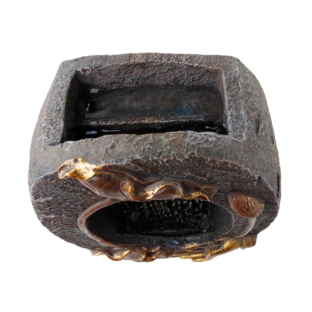 Buddha Idol Water Fountain for Home Decor LED Lights | Waterfall Fountains for Living Room, Garden, Office, Reception,Tabletop |