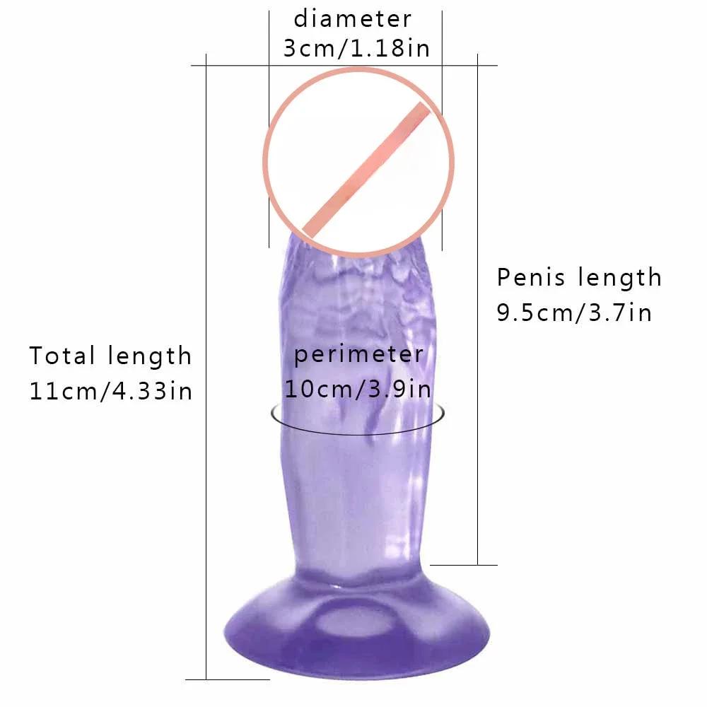 Mini Soft Dildos Small Artificial Sucker Cup Penis Vagina Anal Plug Sex Toys For Adult Masturbator Prostate Stimulator Sex Toys