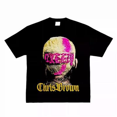 Chris Brown Rap Street T-shirt Men's Fashion Casual Wear Short Sleeve Loose Comfortable T-shirt Everyday Men's Clothing