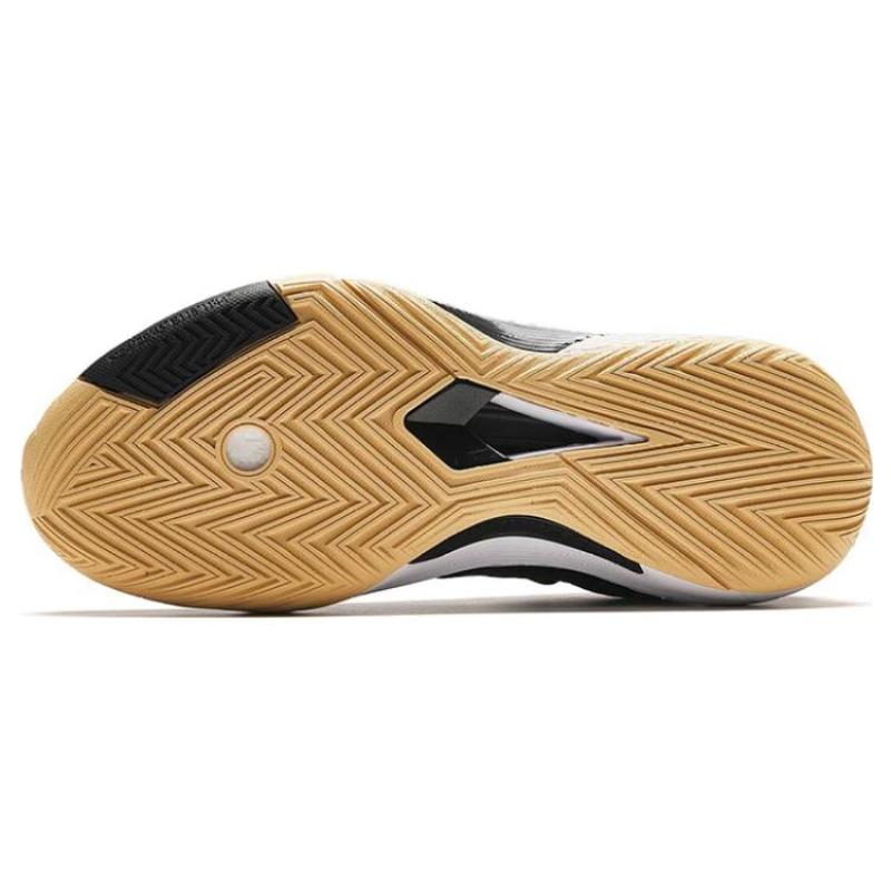 Anta Quick Battle 5 Cushioning, Wear Resistant Mid top Basketball Shoes Men's Black Sneakers 112341113-4