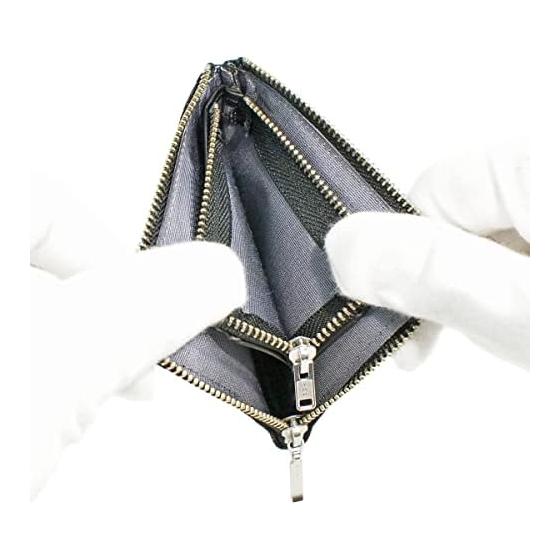 Inden-ya Inden Coin Case F-Coin Case 08 Deer Leather Black Base X Black Lacquer Tortoiseshell Pattern 1008-01-003