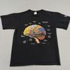 Maryland Science Center Shirt Mens Medium Black Brain Anatomy Graphic Tee Anvil Unisex T-Shirt