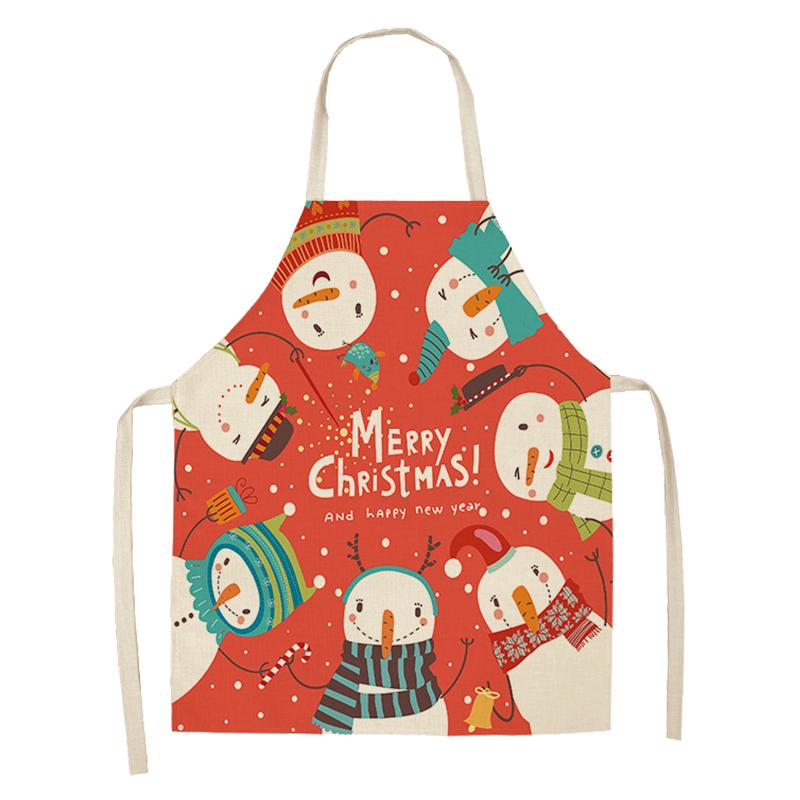 Linen Merry Christmas Apron Christmas Decorations for Home Kitchen Accessories 2025 Christmas Natal Navidad 2025 New Year Gifts