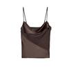 Autumn New Retro Inner Wear Small Cami Patchwork Silk Satin Texture Underwear Style Top 8618399