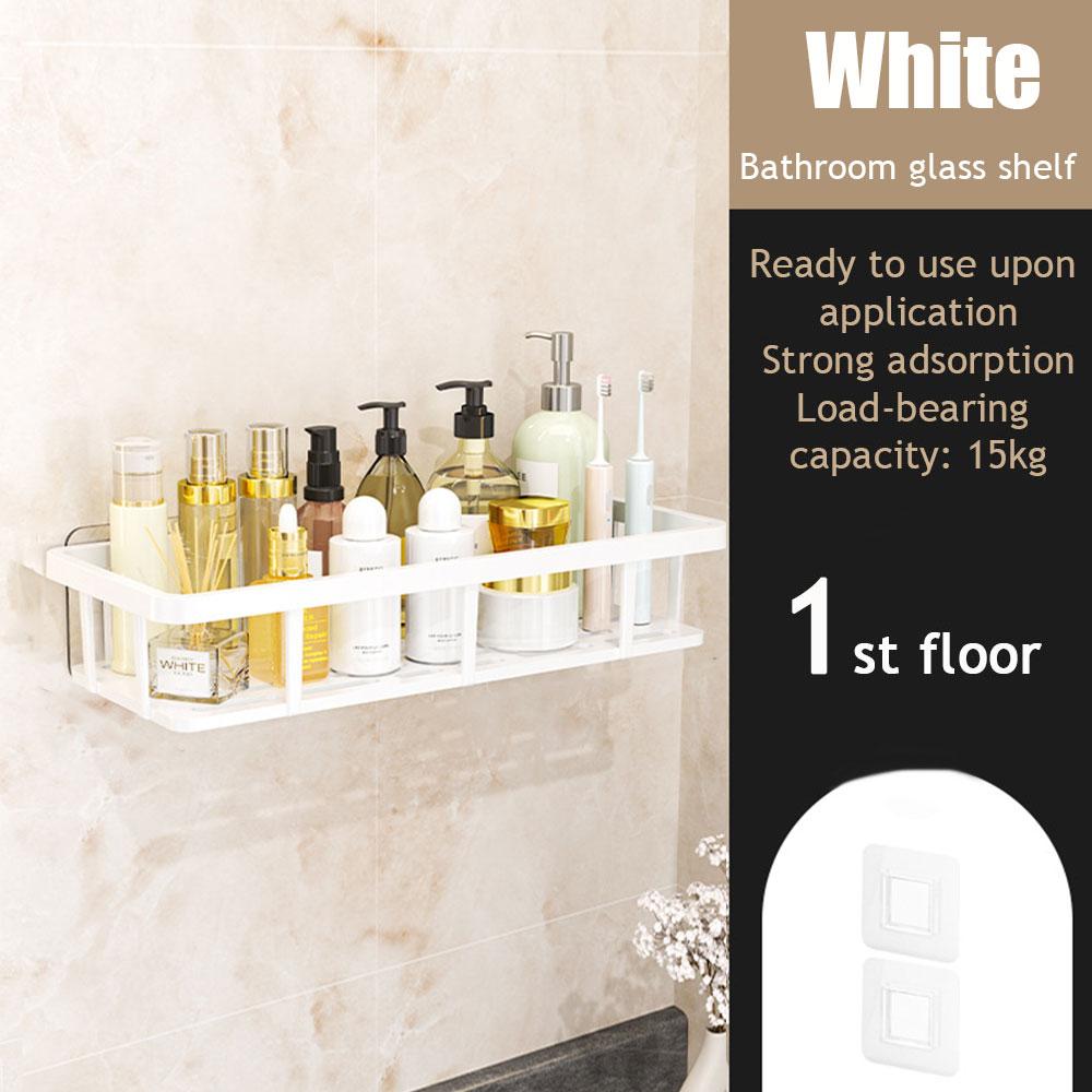 Bathroom Shelf Kitchen Storage Organizer No Drilling Wall Shelf Shower Holder Shampoo Rack Shower Shelf Bathroom Acssories