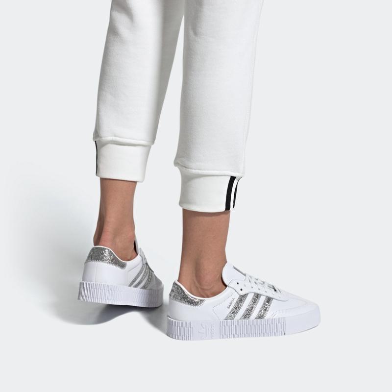 Adidas Sambarose White Silver Women's Sneakers FX3819