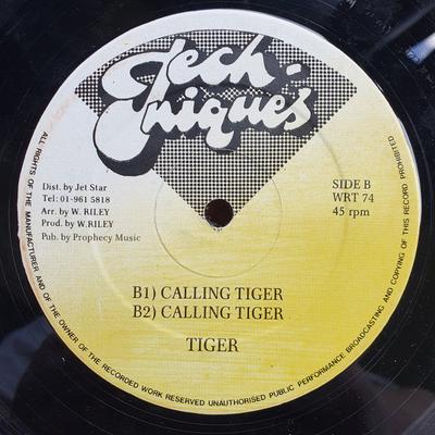 12inch Record TIGER - Calling Tiger WRT74 Techniques 1990 Jamaica Reggae, Ska & Dub Used