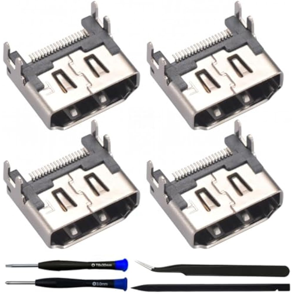 ZHUROPU for PS4 console, plug jack interface connector for PS4 console HDMI port socket interface...
