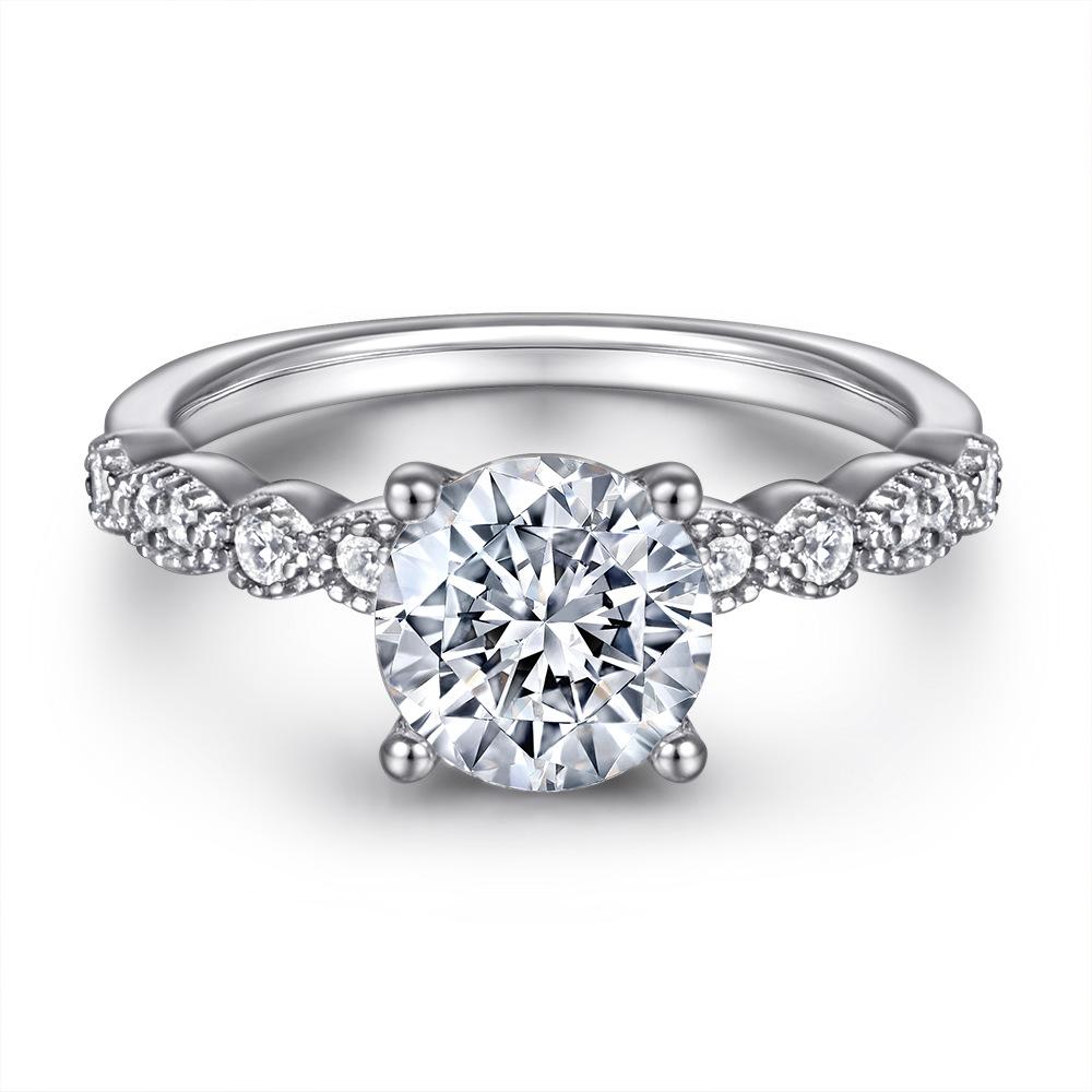 

Fashion Rose Gold Ring AAA Zircon S925 Sterling Silver Plated Ring Jewelry Accessories