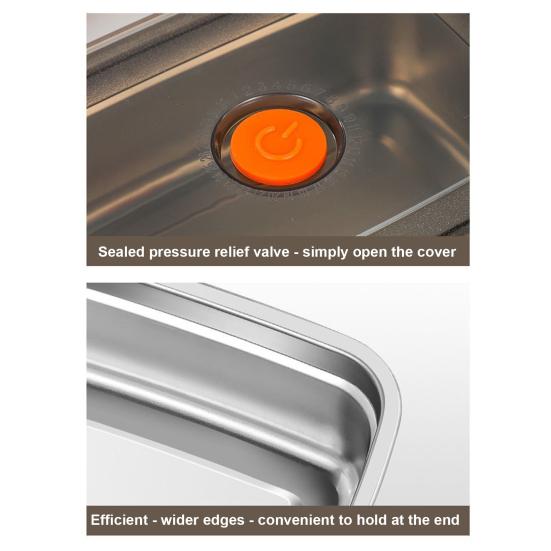 Lunch Box with Lid Stackable Snack Containers Leak-proof Stainless Steel Food Container for Fruits