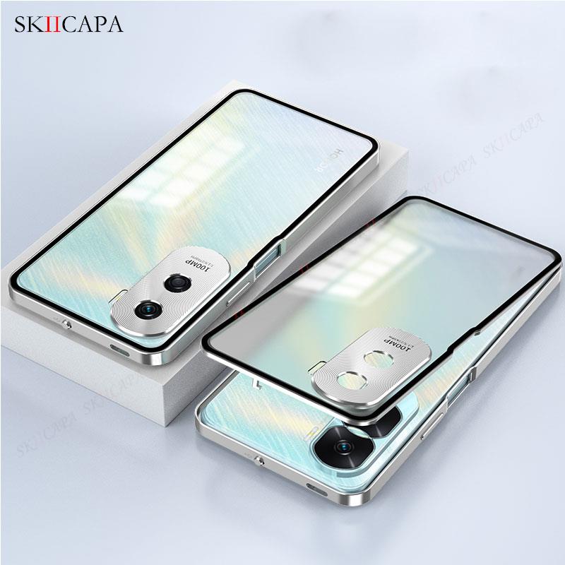 Tempered Glass Phone Case For Huawei Honor 90 Aluminium Alloy Bumper Cover For Huawei Honor 90 Pro X50i Slim Shockproof Cover