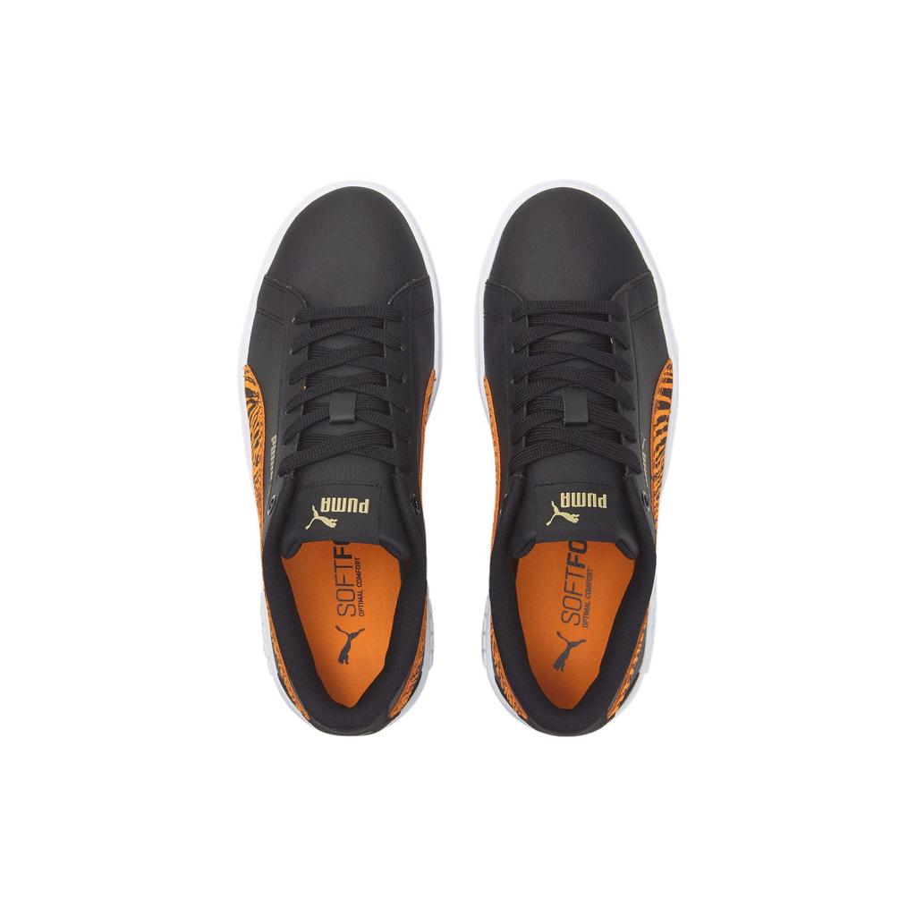 Puma Platform Mash Casual Low-Top Sneakers Women sneakers Black White Orange 383877-01