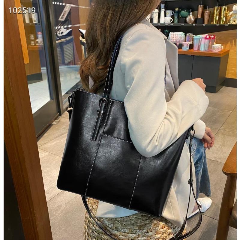 New Fashion Large Capacity Single Shoulder Crossbody Bag European and American Retro Oil Wax Pitot Bag