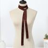 Versatile Solid Color Narrow Scarf: Neckerchief, Hairband, Waistband, and Ribbon Accessory