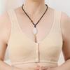 New cotton jacquard vest front buckle underwear women's lace cup large size no steel ring bra