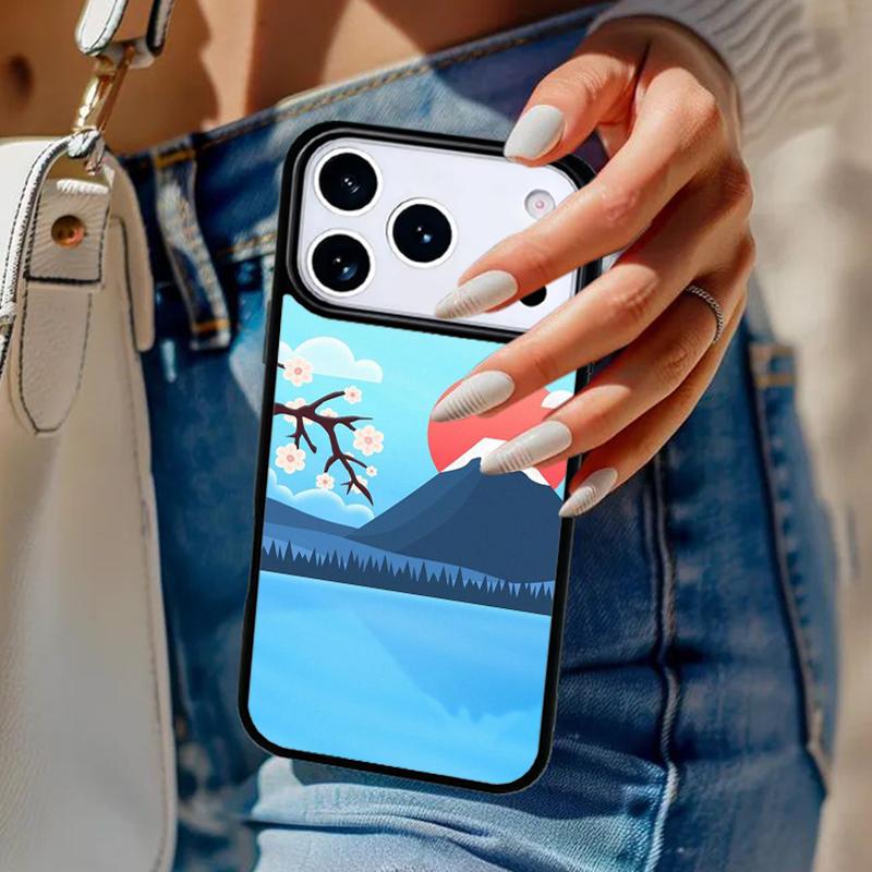 Mount Fuji Phone Case For iPhone 17 Air 14 15 13 12 Max Cover For Apple 16e 11 Pro Max Plus Coque